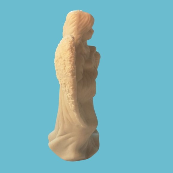 Angel Figurine Harp White Porcelain - Picture 4 of 7